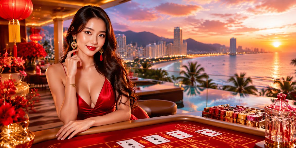 Người dùng trải nghiệm baccarat casino tại bãi biển Nha Trang với thiết bị di động